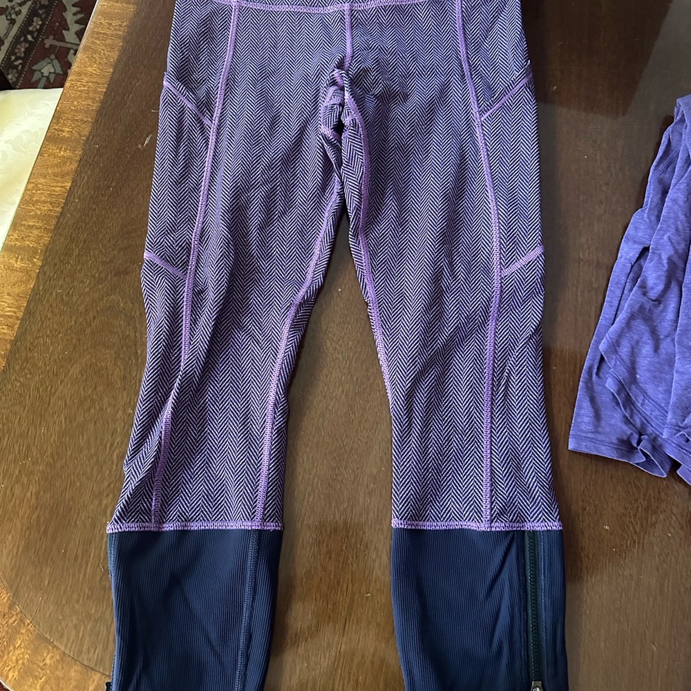 Lululemon Athletica Purple and Black Leggings